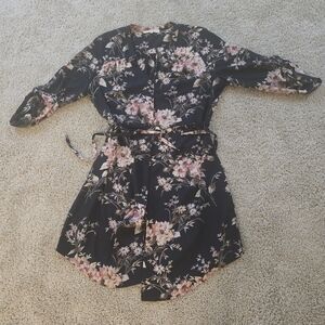 41 Hawthorn Black and Pink Floral Dress